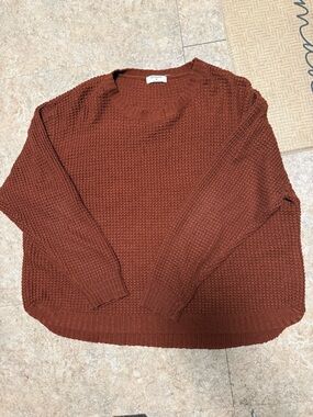 Zenana Chunky Knit Sweater in Rust